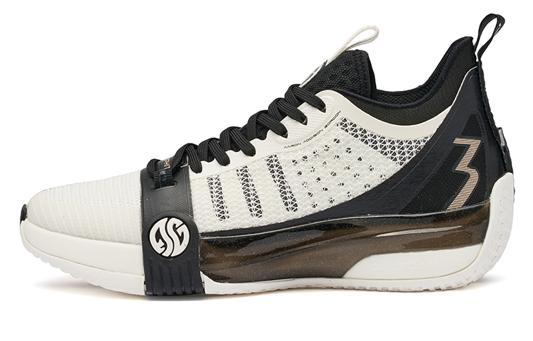 

361° Мужские баскетбольные кроссовки Zen 3 Mid-Top устойчивые к износу и скольжению бело-черные
