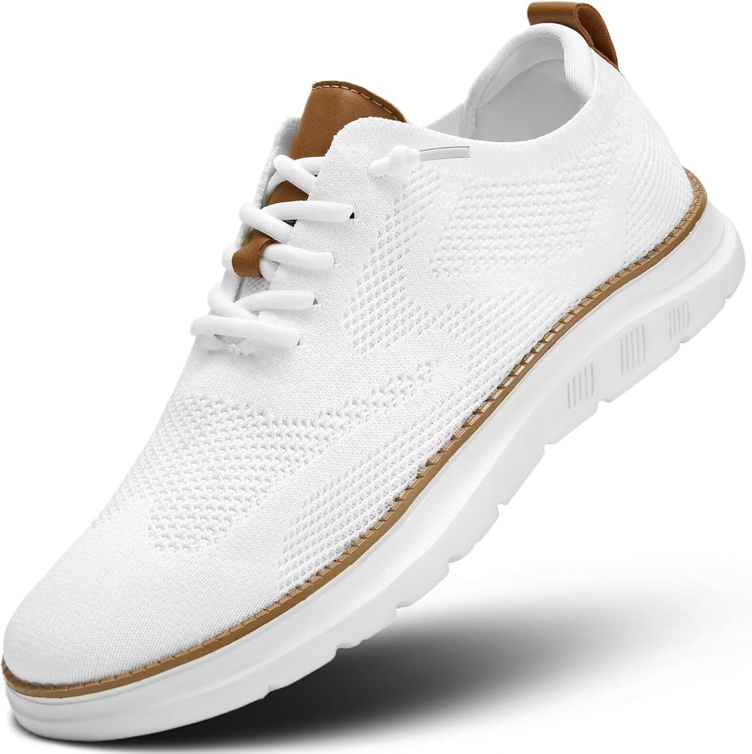 

Мужские повседневные кроссовки, модные сетчатые деловые кроссовки для ходьбы, удобные, легкие, с мягкой подошвой, без шнурков Socviis, белый