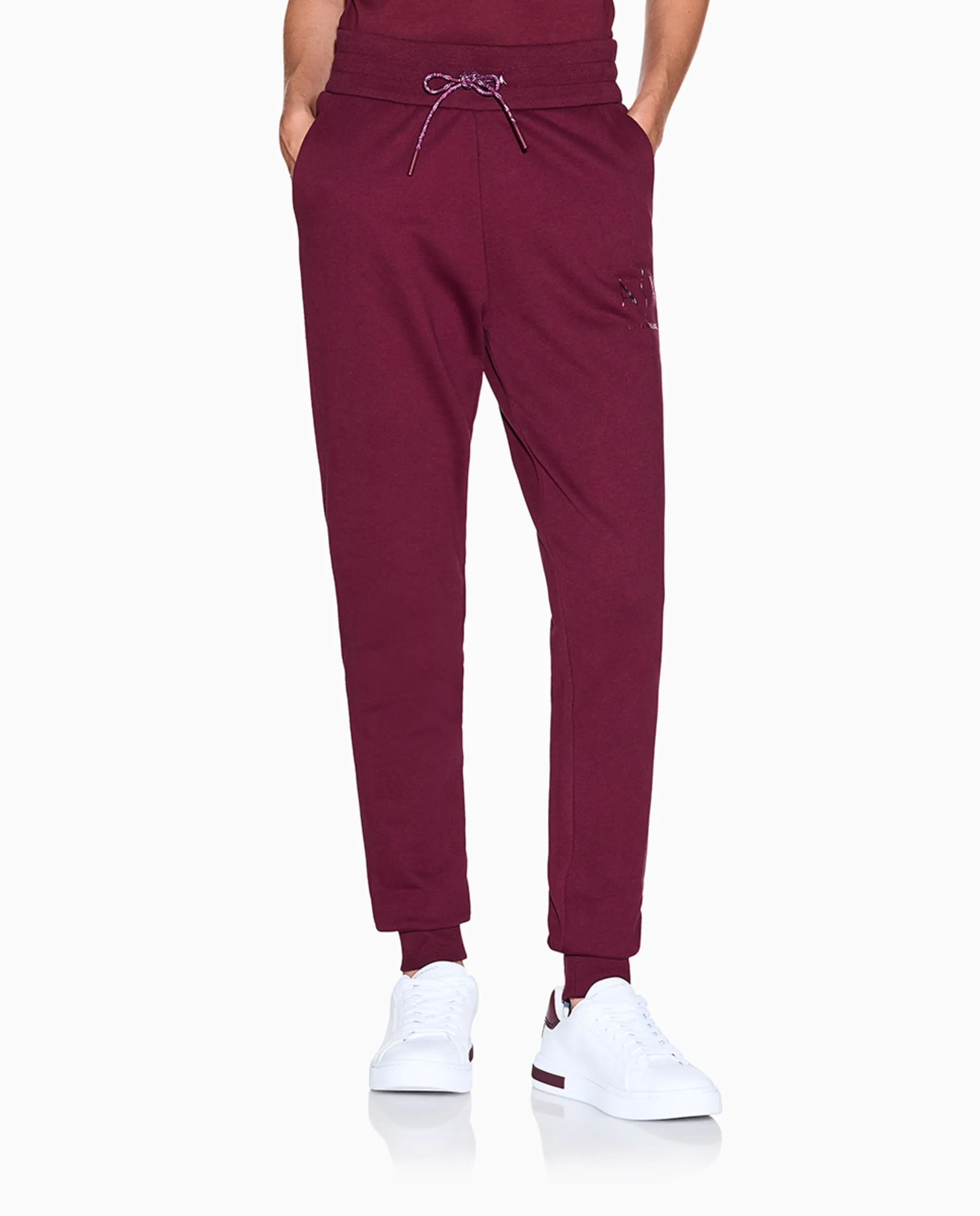 

Женские джоггеры из френч-терри с логотипом Armani Exchange, бордовый