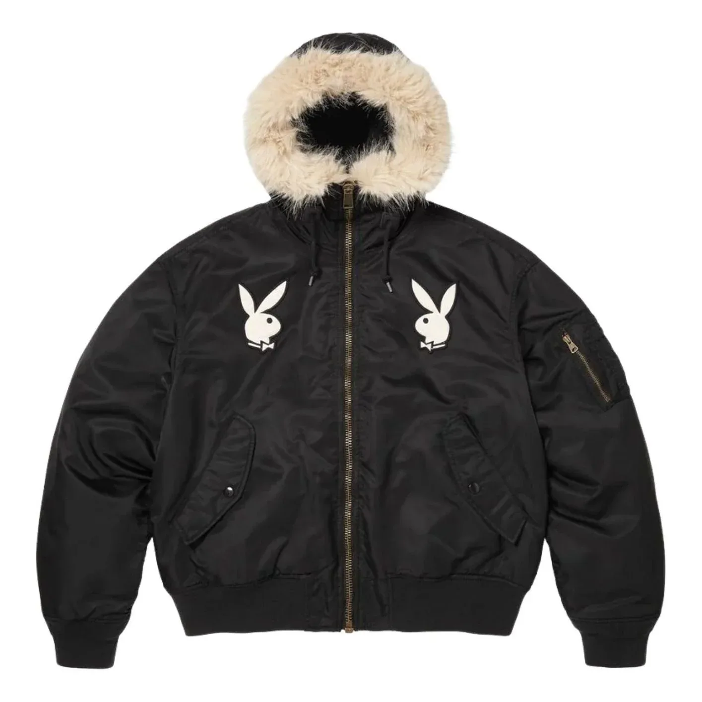 Куртка Supreme x Playboy SS26 Hooded MA-1 'Black'