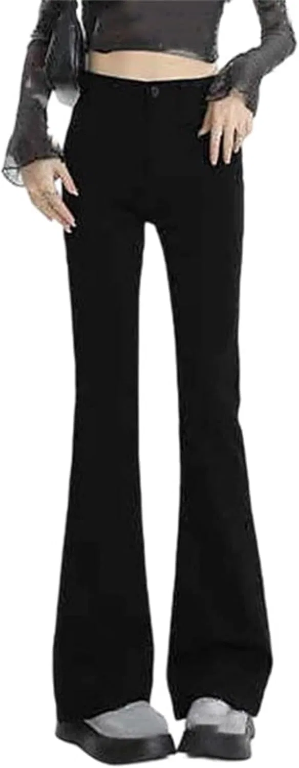 Джинсы клеш Women's Retro High Waist Bootcut Jeans, Black