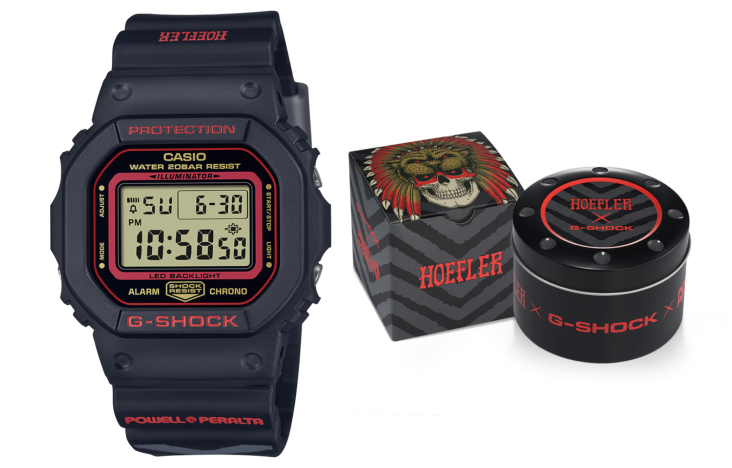 

CASIO Мужские черные часы серии G-SQUAD DW-5600KH-1