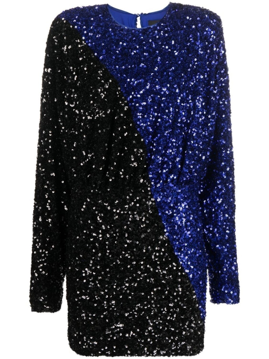 

ROTATE two-tone sequin minidress, синий