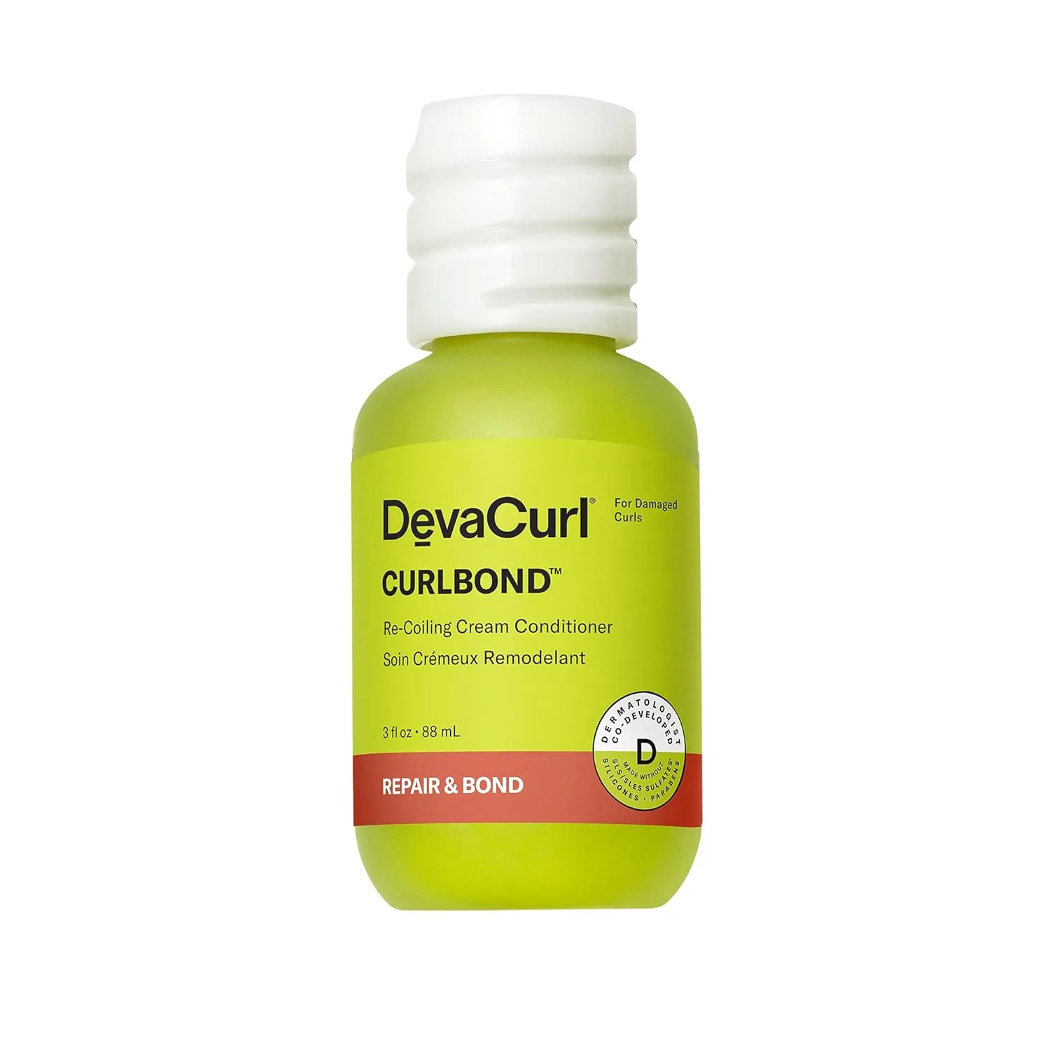 Крем-кондиционер DevaCurl CurlBond Re-Coiling | Восстанавливает поврежденные связи | Укрепляет | Запечатывает секущиеся кончики | Сохраняет цвет до 30 применений