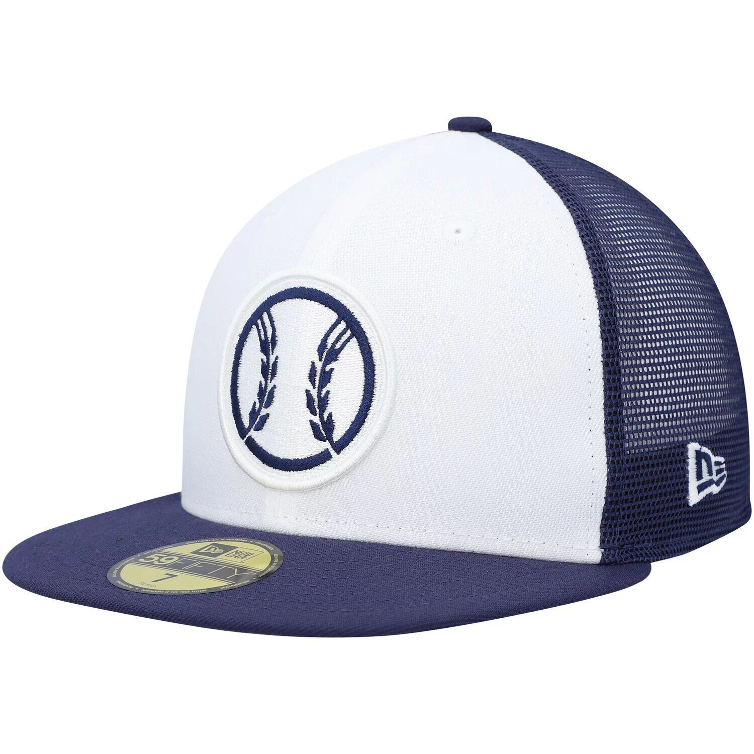 

Мужская кепка New Era темно-синего/белого цвета Milwaukee Brewers 2023 для тренировок на поле 59FIFTY.