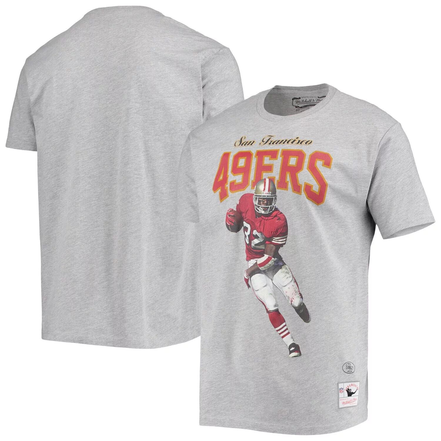 

Мужская серая футболка с графикой игрока Mitchell & Ness Ricky Watters San Francisco 49ers, Серый, Мужская серая футболка с графикой игрока Mitchell & Ness Ricky Watters San Francisco 49ers