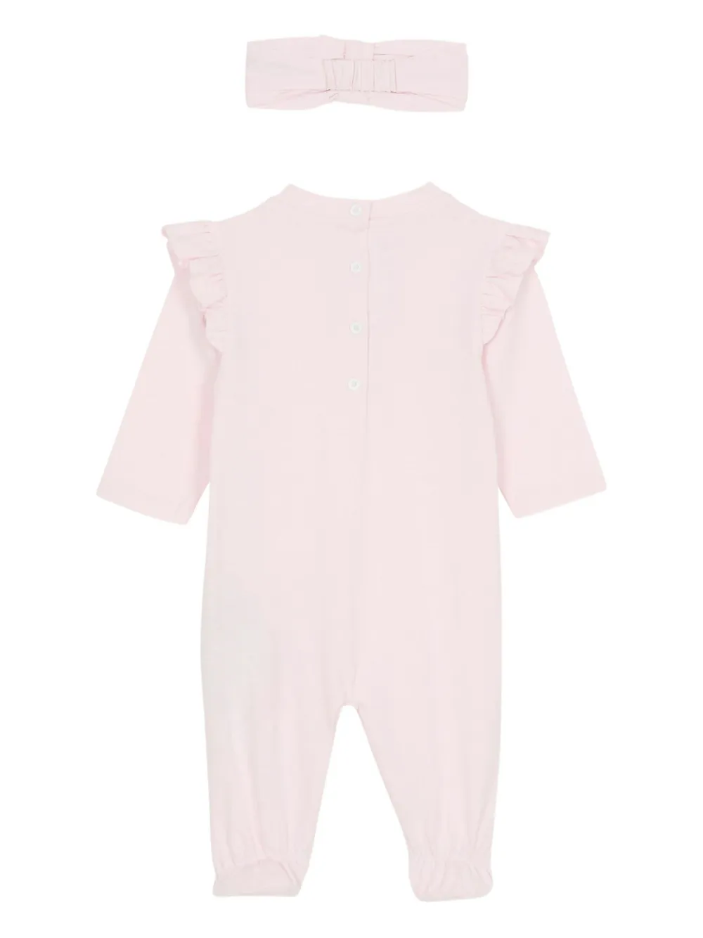 Комплект для новорожденного с логотипом Balmain Kids, розовый — фото 2