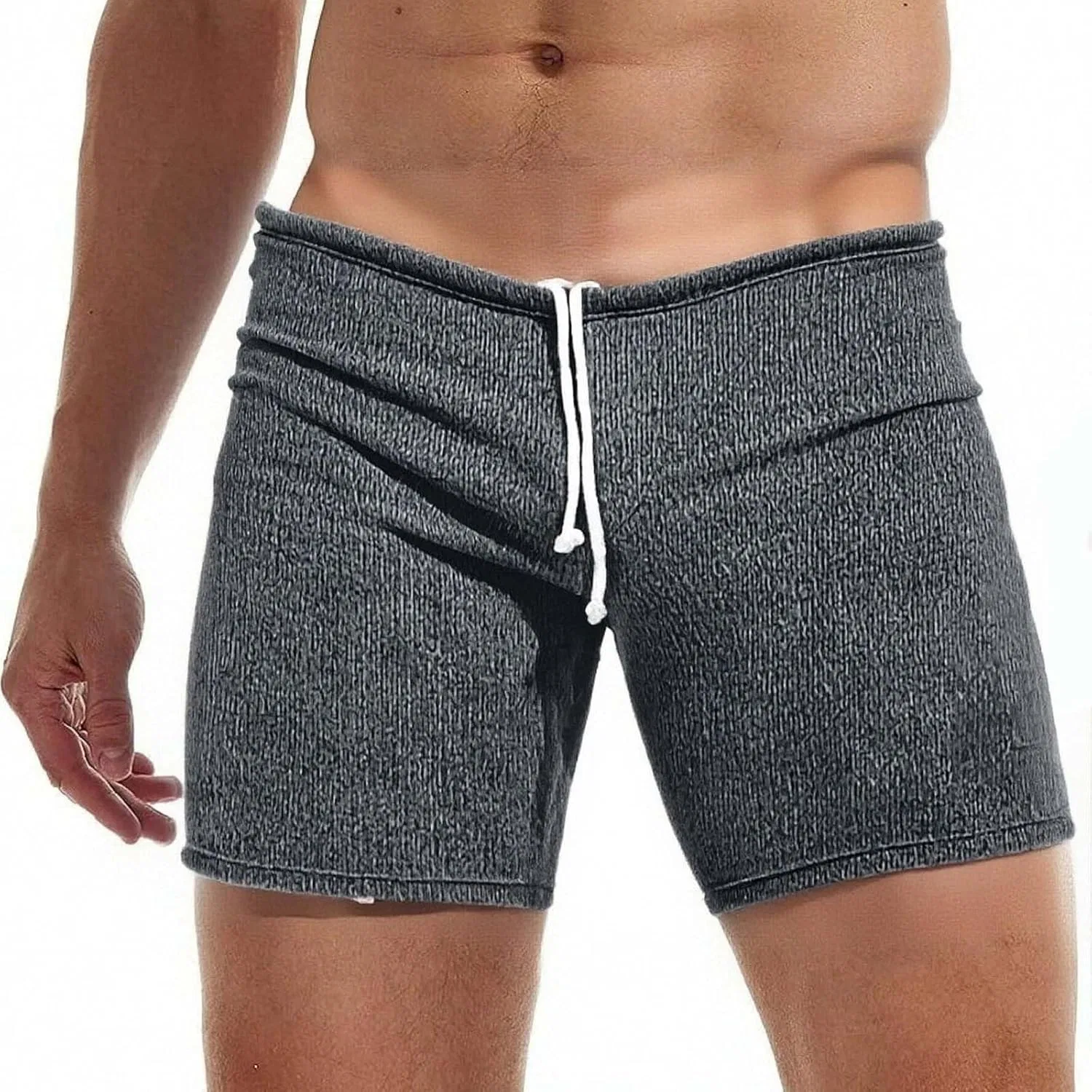 Мужские шорты Ribbed Athletic, спортивные для бега, Dark Gray — фото 4
