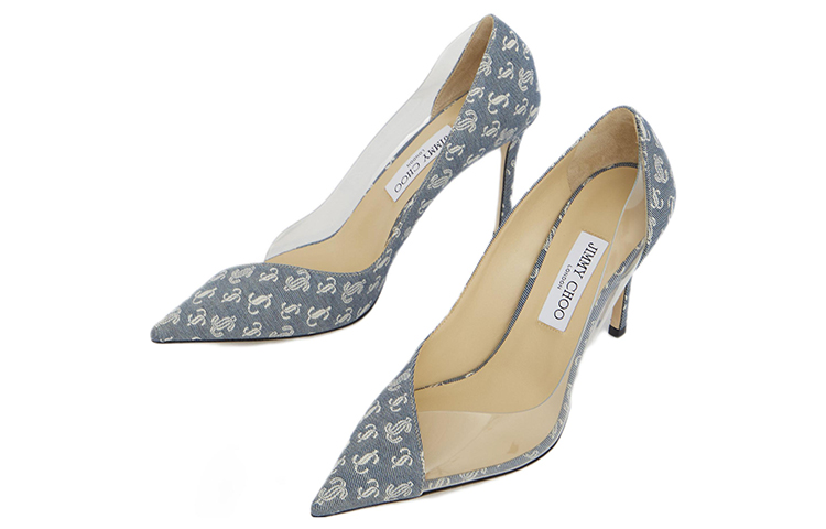 Каблуки-шпильки Cass Slim высотой 9,5 см женские синие Jimmy Choo — фото 4