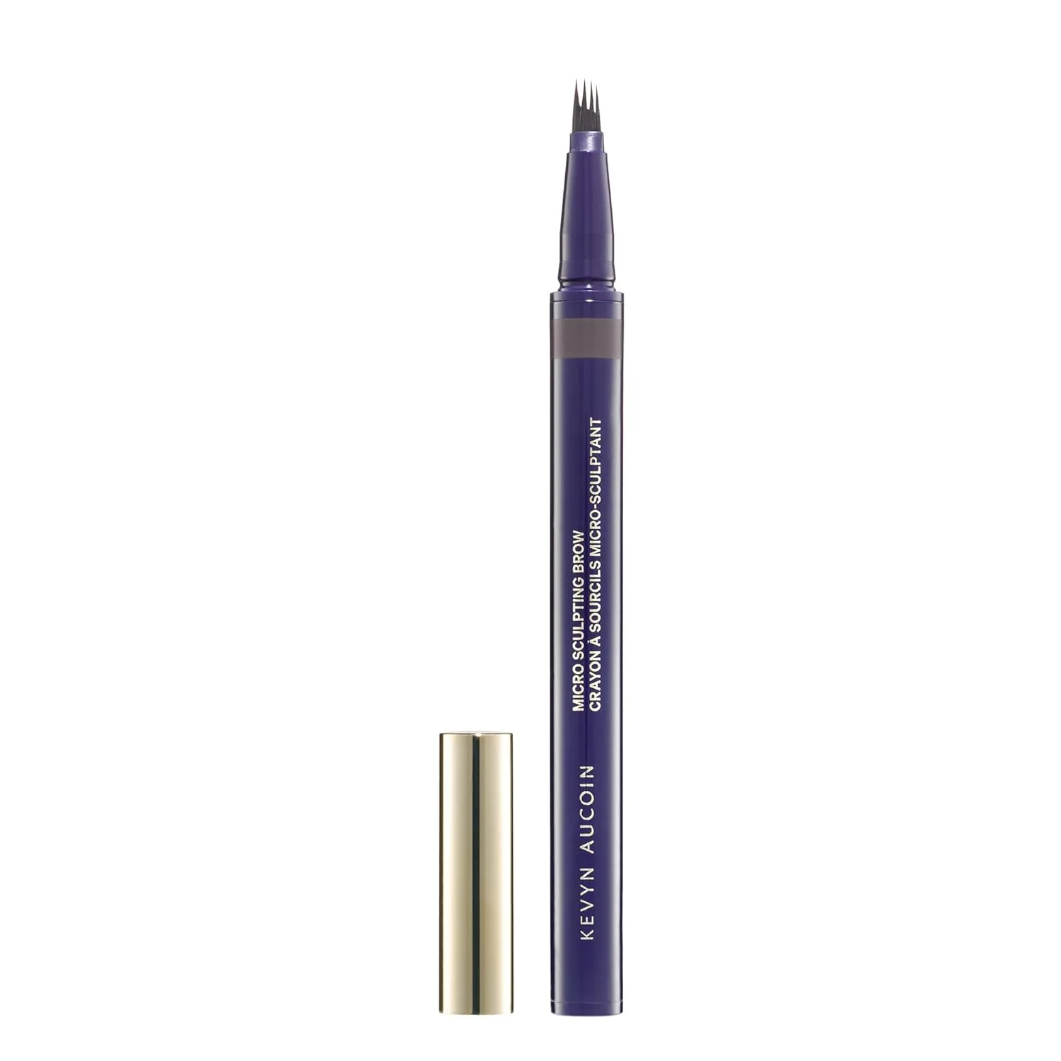 Kevyn Aucoin Micro-Sculpting Brow: водостойкая супертонкая ручка с несколькими наконечниками для создания реалистичных волосков бровей, BRUNETTE