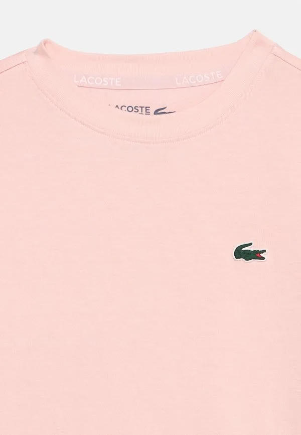 Классическая спортивная футболка с логотипом, базовая футболка Lacoste, Light Pink — фото 4