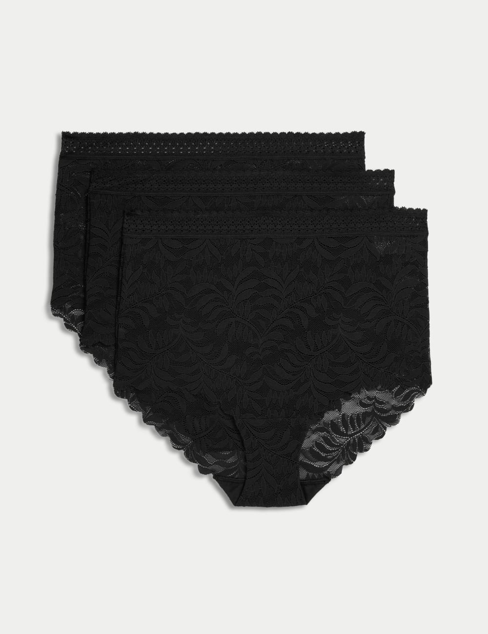 

3 пары трусиков Flexifit Lace Full Marks & Spencer, черный