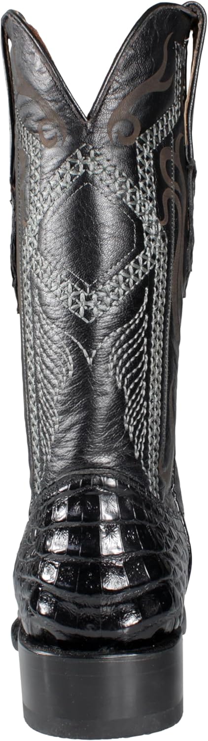 Ковбойские сапоги El General Authentic из кожи каймана, модель Nape Western 137 Generic, черный — фото 3