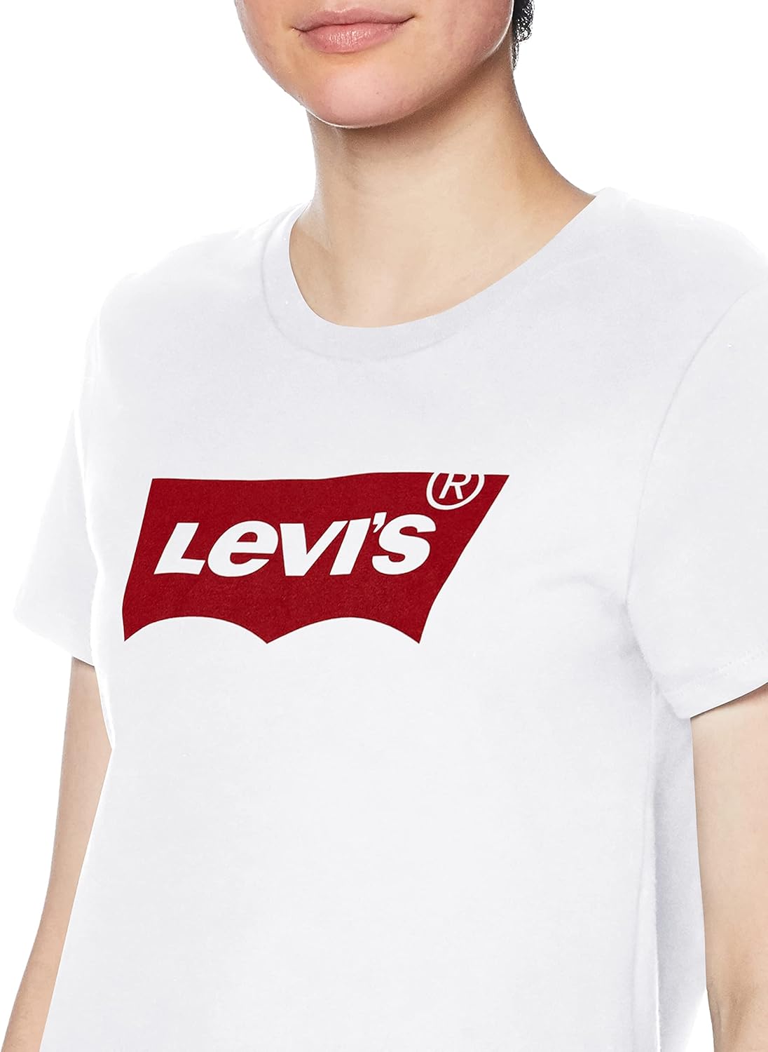 Женская футболка Levi's Perfect Crewneck (также доступна в размере Plus), Core Housemark White — фото 3