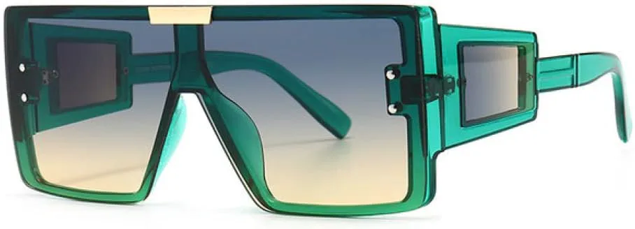 

Солнцезащитные очки-маска с козырьком для женщин и мужчин, большие ветрозащитные панк-очки, защитные очки в крупной оправе, спортивные очки UV400 generic, Green