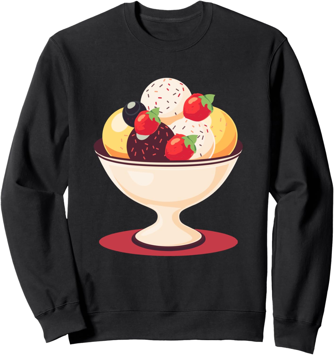 

Толстовка с принтом в виде стаканчика мороженого и сорбета Funny Ice Cream Guy Graphic Shirts And Gifts, черный