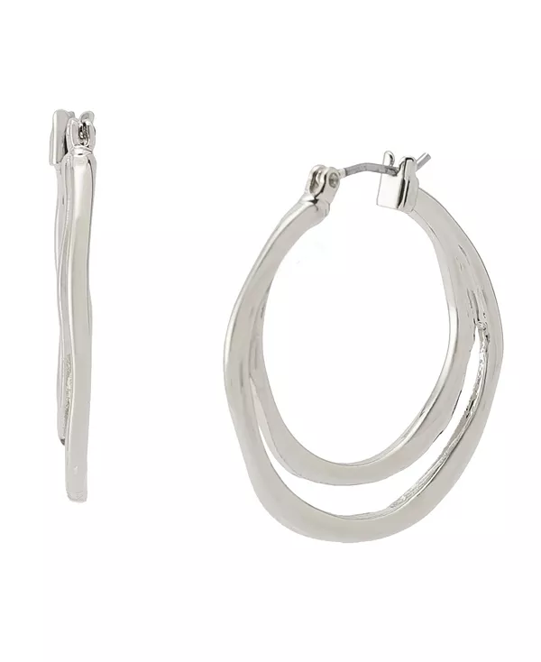 

Скульптурные двухрядные серьги-кольца Robert Lee Morris Soho, silver