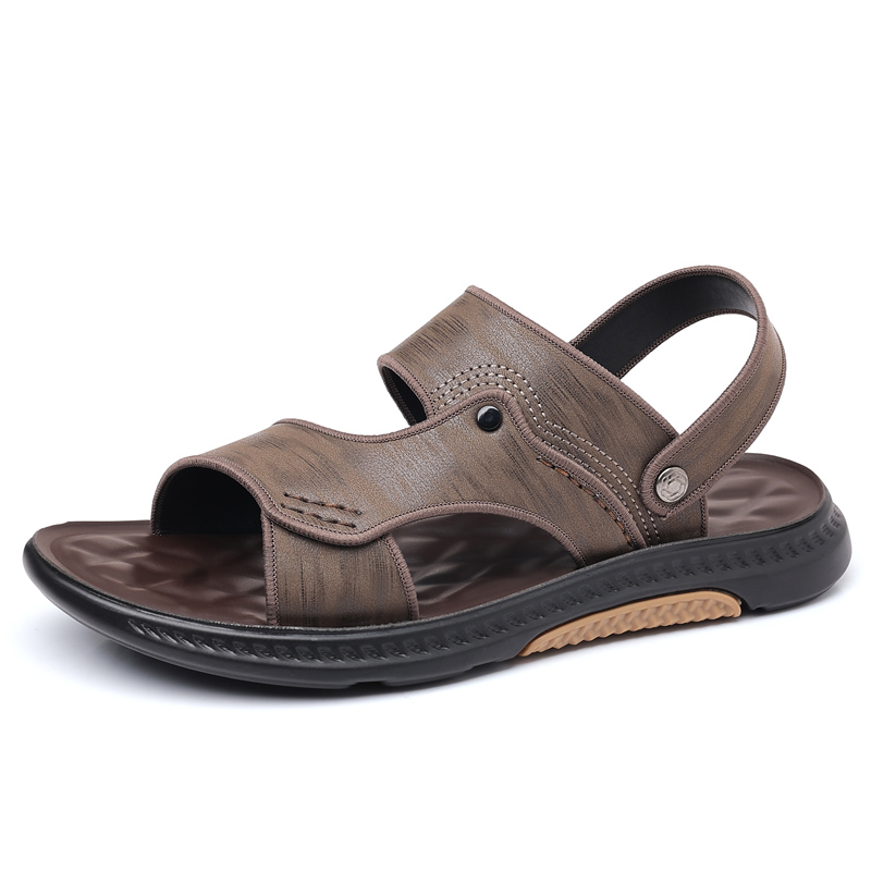 

ZUWUDONG Пляжные сандалии мужские черно-светло-коричневые, цвет Light Brown