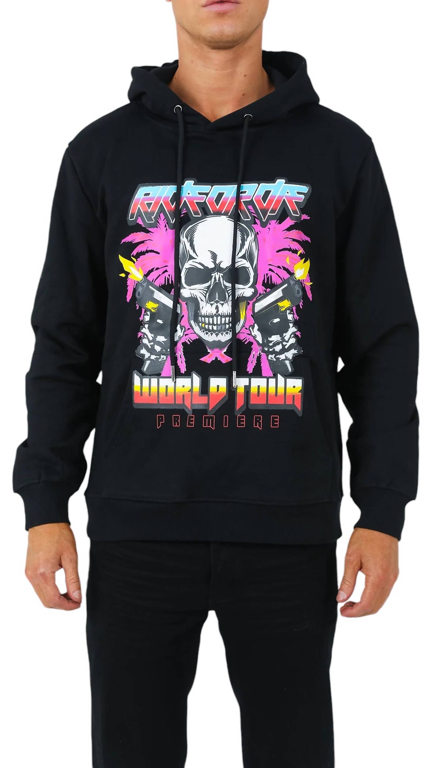

Мужская толстовка с капюшоном Ride Or Die Tour черного цвета WORLD TOUR PREMIERE