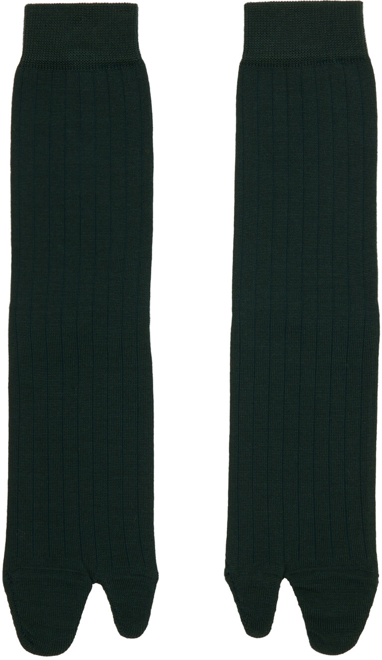 

Зеленые носки-бутлеги Maison Margiela, цвет Dark green