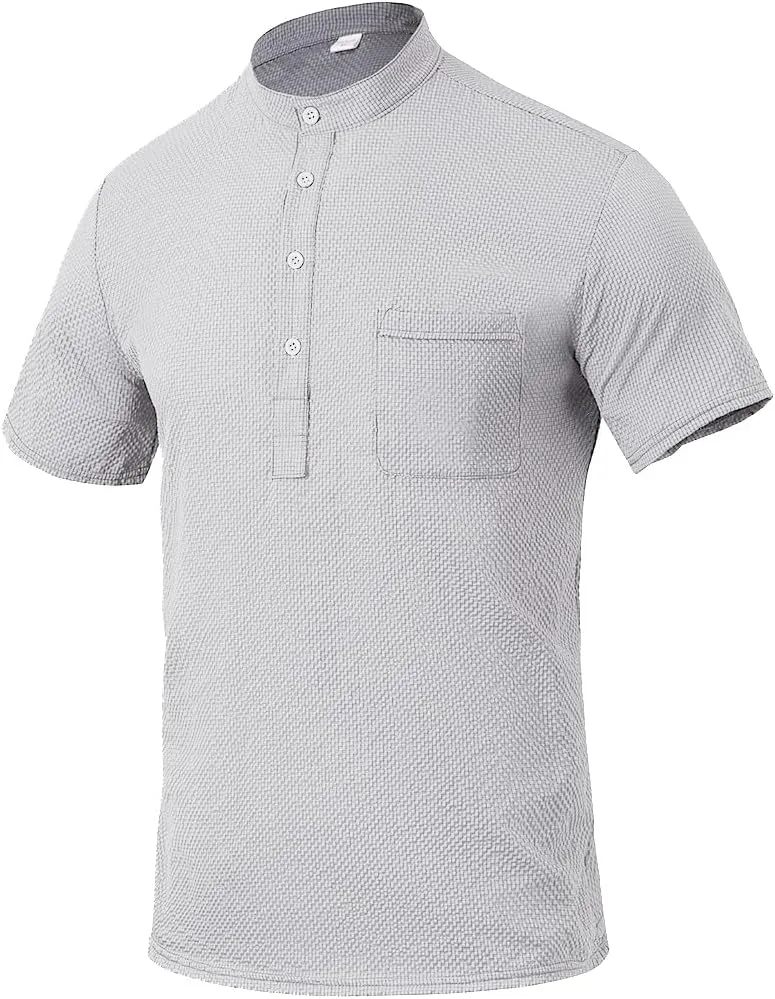 

Мужская рубашка с коротким рукавом и отложным воротником Casual Button Down Textured LLJYLYHRHD