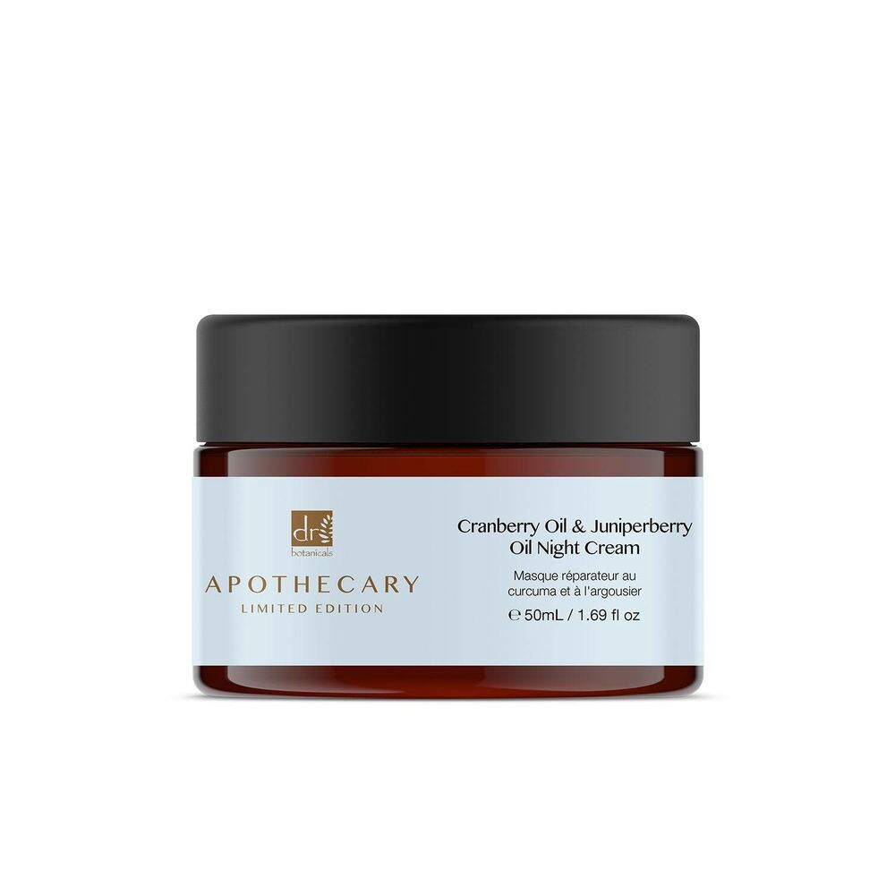 

Увлажняющий крем для ухода за лицом Crema de noche con aceite de arándanos y aceite de enebro Dr. botanicals, 50 мл