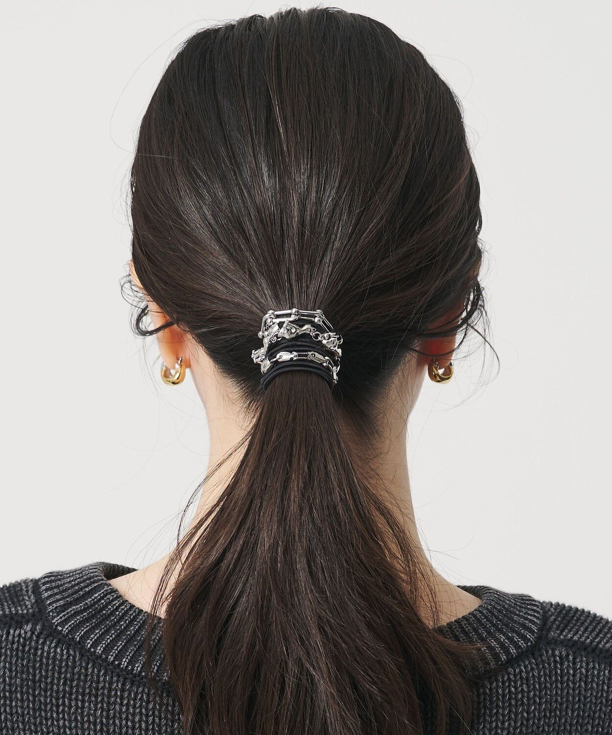 Резинка для волос Cat & Metal Parts/3P Beauty&Youth United Arrows, Silver