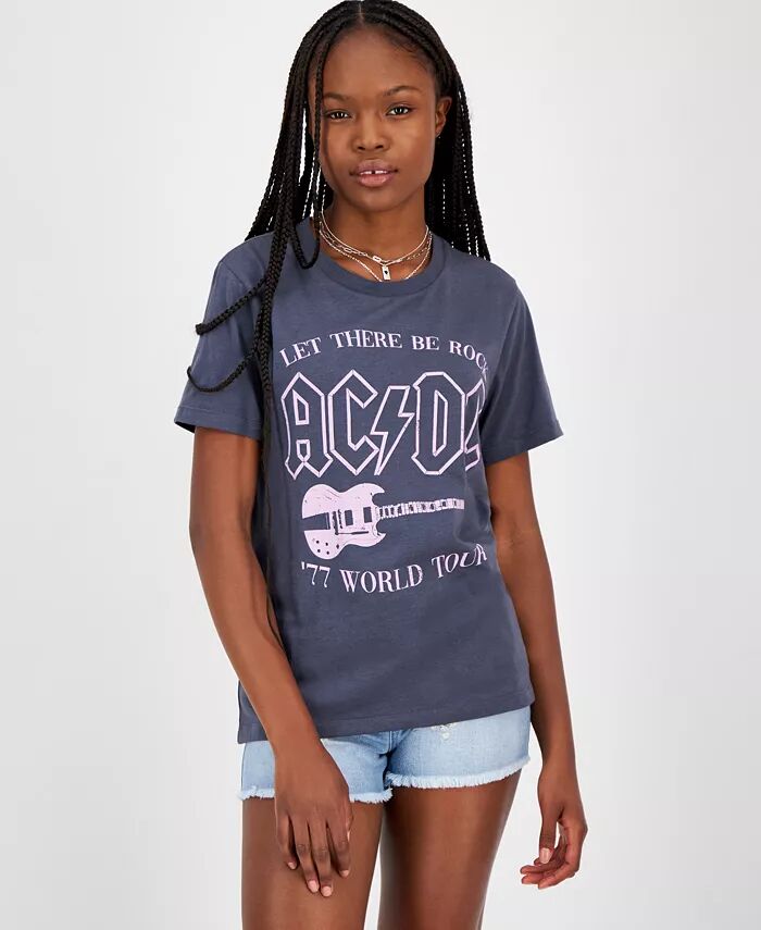 

Футболка с графическим принтом AC/DC World Tour для юниоров Grayson Threads, The Label, серый