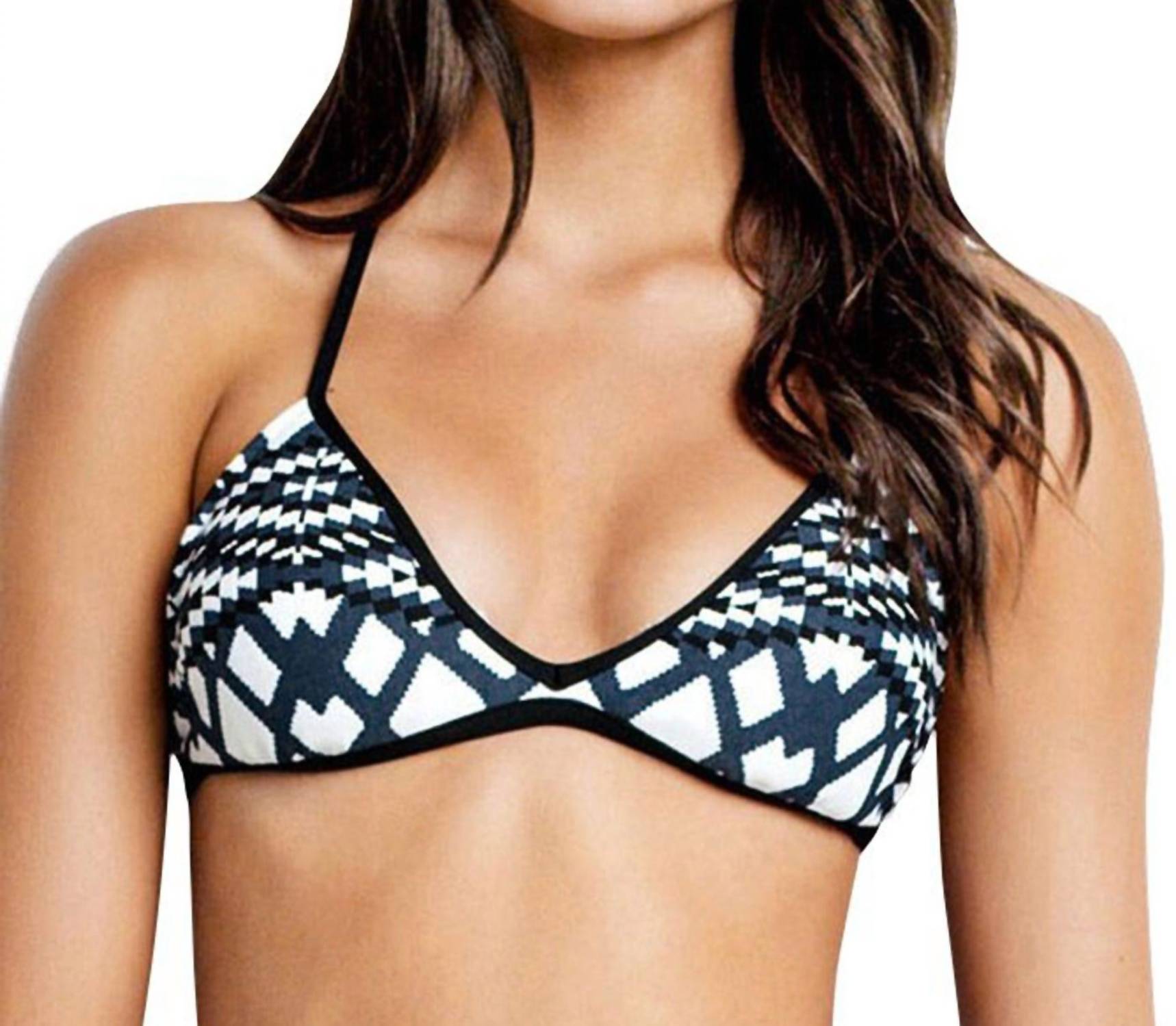 

Топ бикини Bralette в морском черном и белом цвете Seafolly