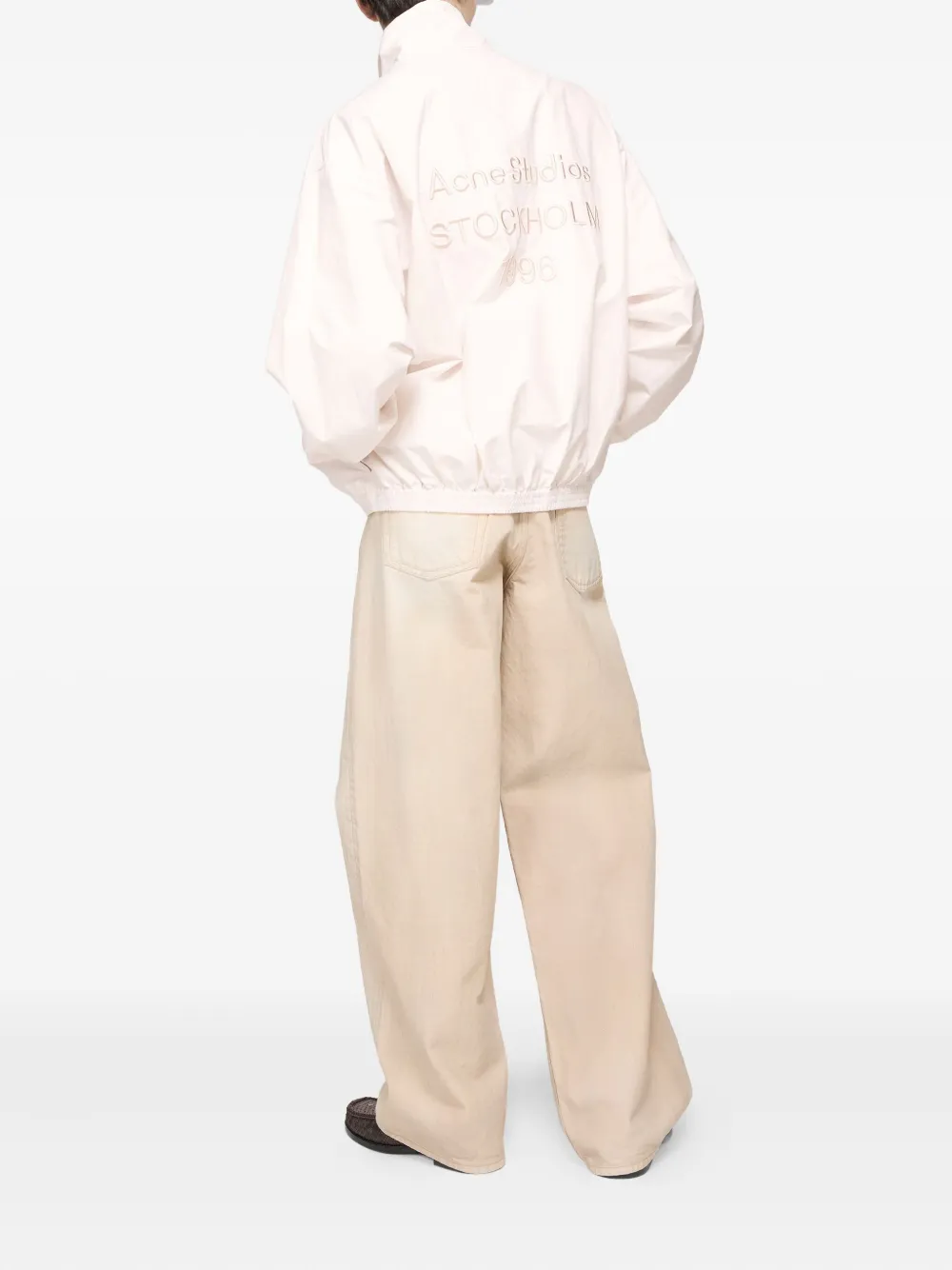 Куртка на молнии с объемными рукавами Acne Studios, светло-бежевый — фото 2