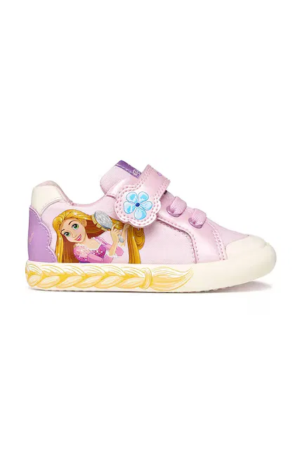 Кеды детские низкие Geox GISLI x Disney Princess, розовый — фото 2