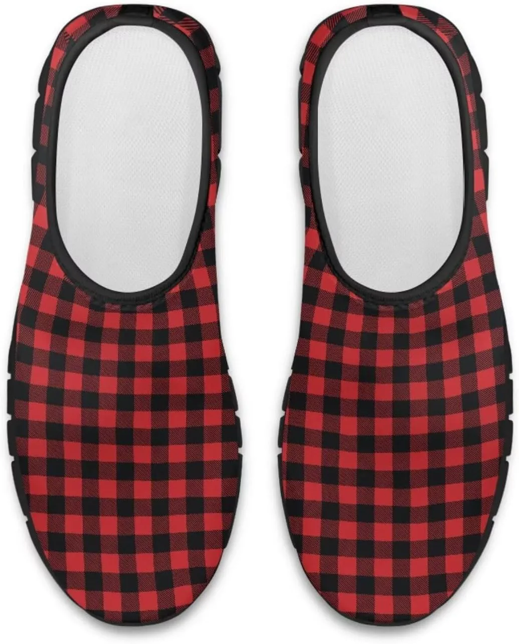 Женские кроссовки Howilath Slip on, дышащие повседневные лоферы для бега, удобная обувь без шнурков с противоскользящей подошвой, красный — фото 2