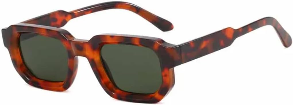 

Солнцезащитные очки с защитой UV400 | Маленькая оправа, линзы конфетного цвета | Для женщин и мужчин, для занятий спортом на открытом воздухе и вождения DSVIGF, Leopard Green