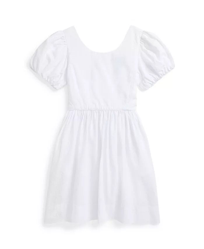 

Платье из пике для девочек Toddler и Little Girls Polo Ralph Lauren, белый