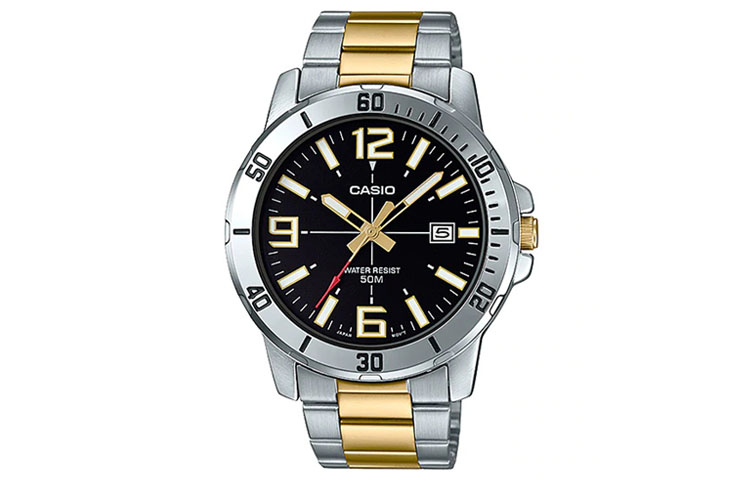 

CASIO Часы Men Standard Series 49mm Black Watch MTP-VD01SG-1B