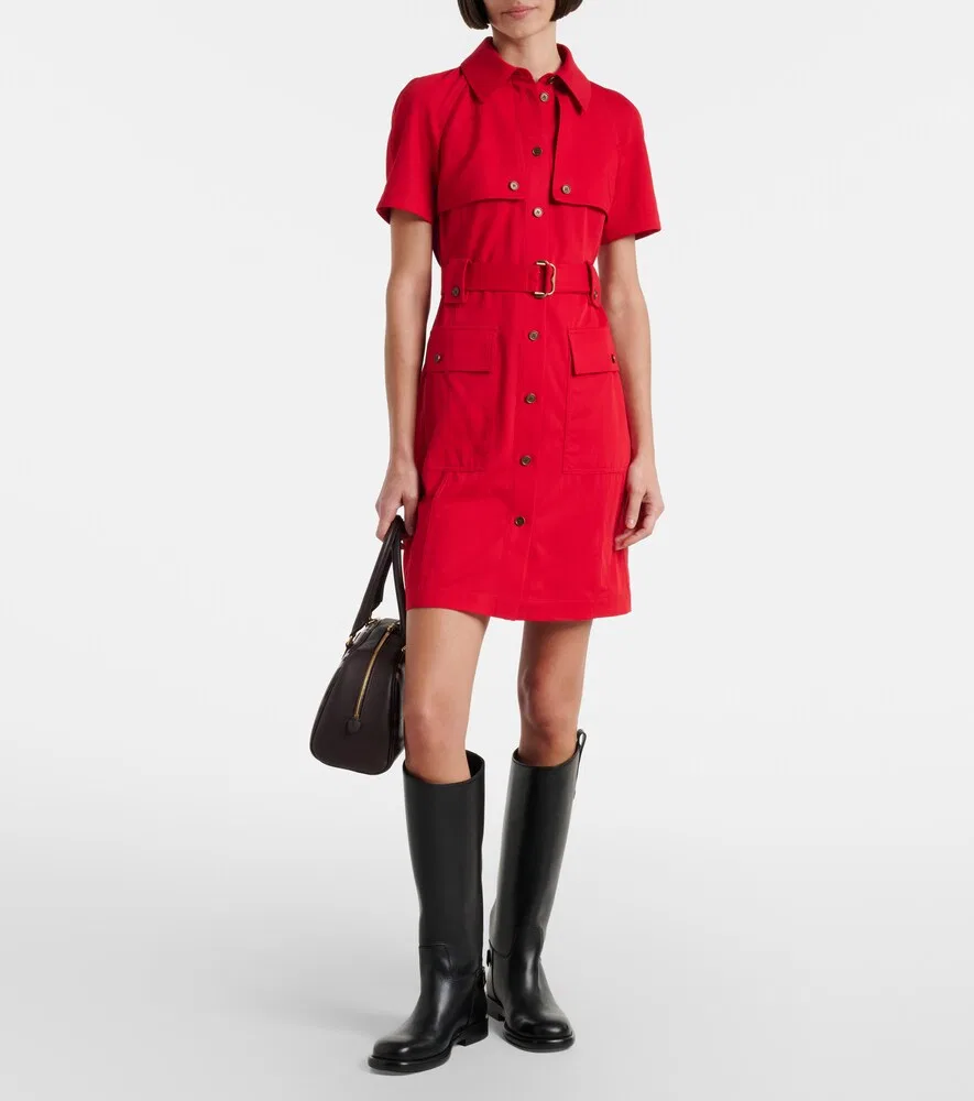 Платье-рубашка Burberry, женское, красный — фото 2