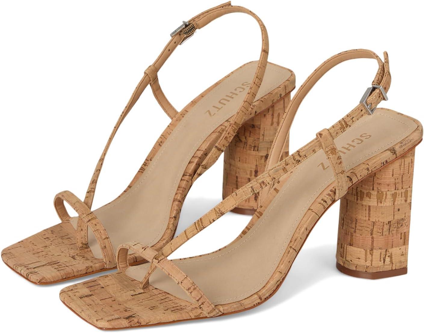 Туфли Schutz Heloise Block, Natural/Light Wood