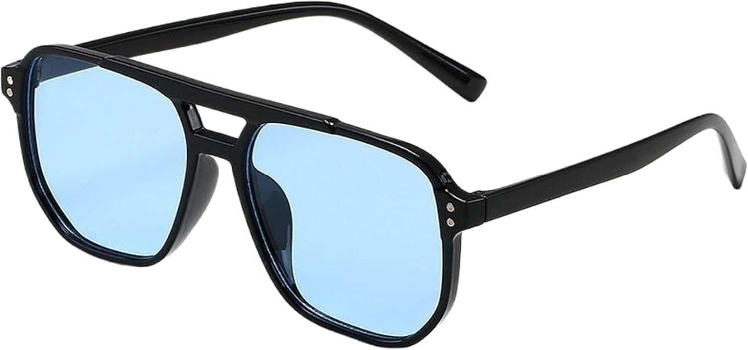 

Винтажные большие солнцезащитные очки для мужчин и женщин, квадратные солнцезащитные очки для мужчин и женщин, унисекс солнцезащитные очки с черными линзами (3) YCMGBH, 3