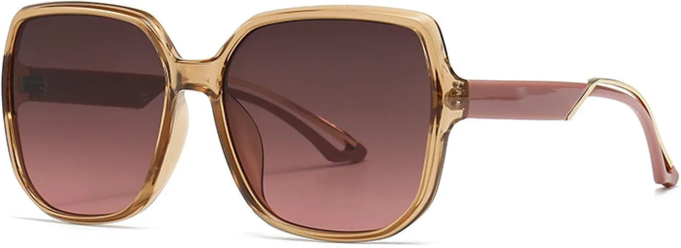 

Роскошные солнцезащитные очки большого размера для женщин и мужчин в винтажном панк-стиле, с крупной оправой и заклепками, элегантные очки TKKTLLT, Tea Pink