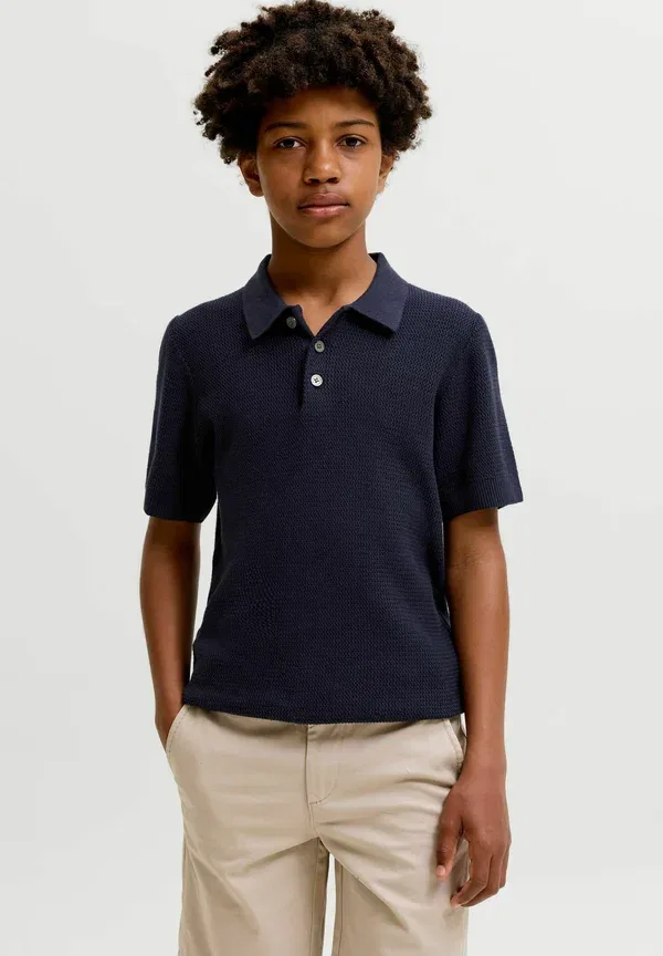 Футболка поло Jack & Jones Junior, цвет ночное небо — фото 2