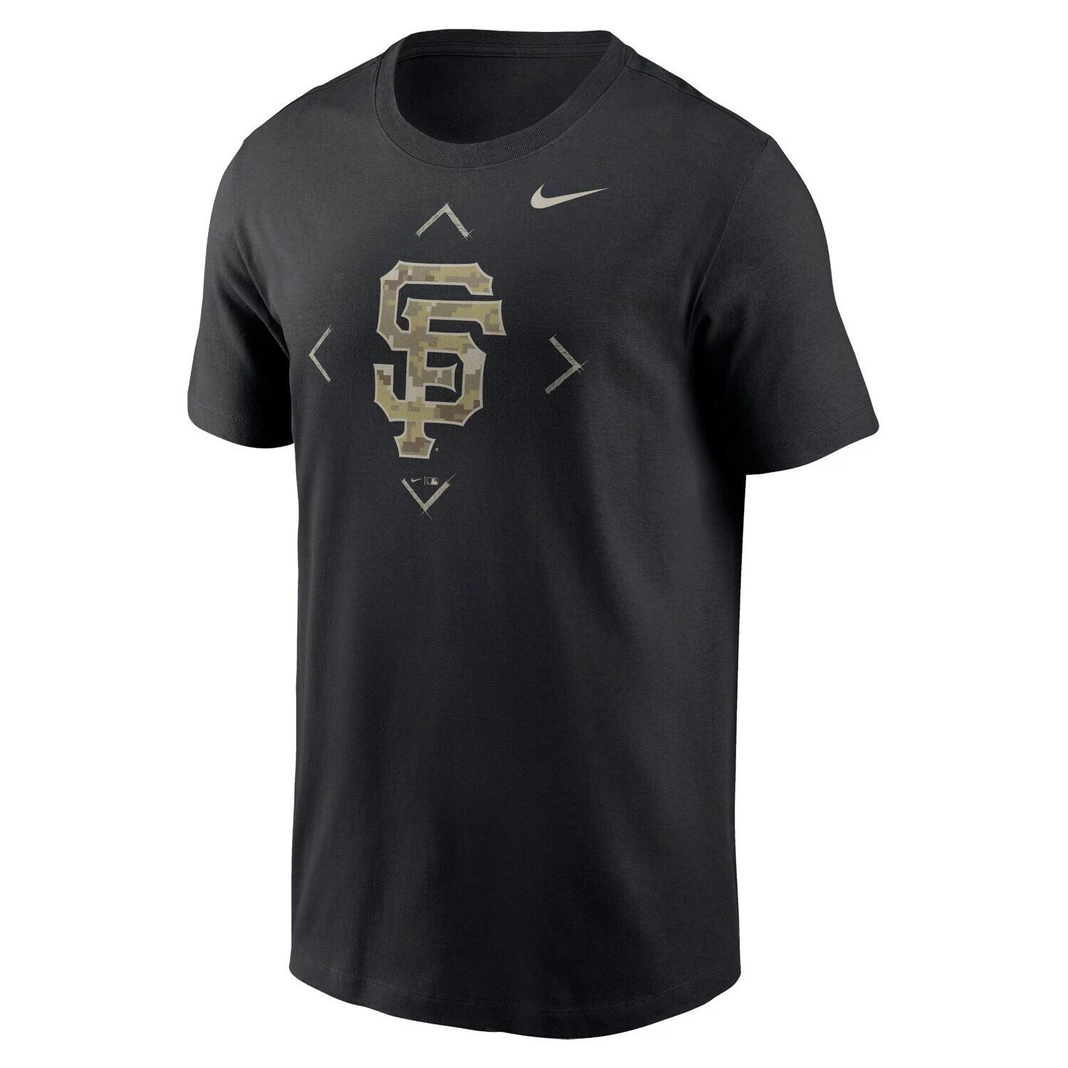 Мужская черная футболка с камуфляжным логотипом Nike San Francisco Giants — фото 2