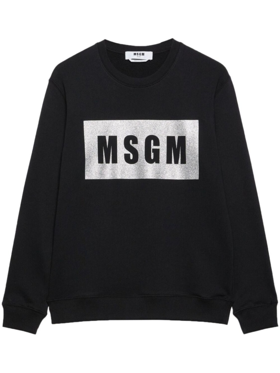 

MSGM хлопковая толстовка с логотипом, черный