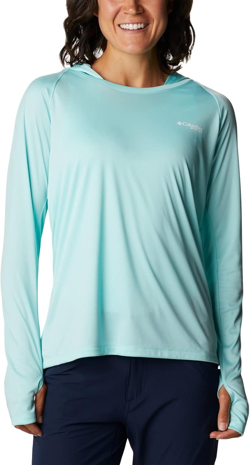 

Columbia Women's Tidal Tee Hoodie, Gulf Stream/White Logo