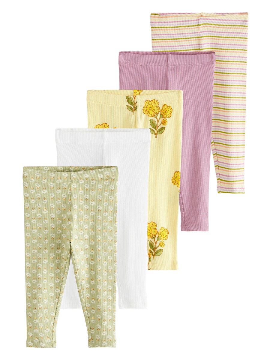 

Узкие леггинсы Next, цвет Yellow/Pastel green/Plum/White
