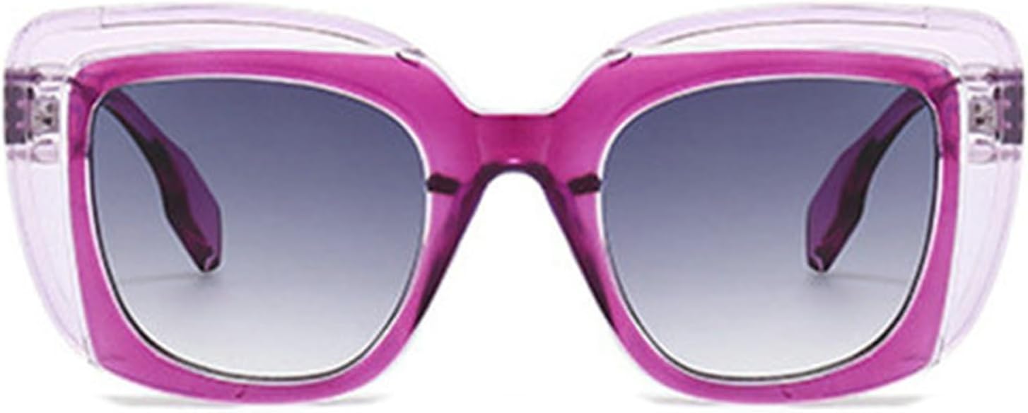 

Willochra Модные геометрические многоугольные солнцезащитные очки для женщин, градиентные очки с защитой от УФ-излучения UV400 для мужчин, панк-очки, черные очки «кошачий глаз», Purple