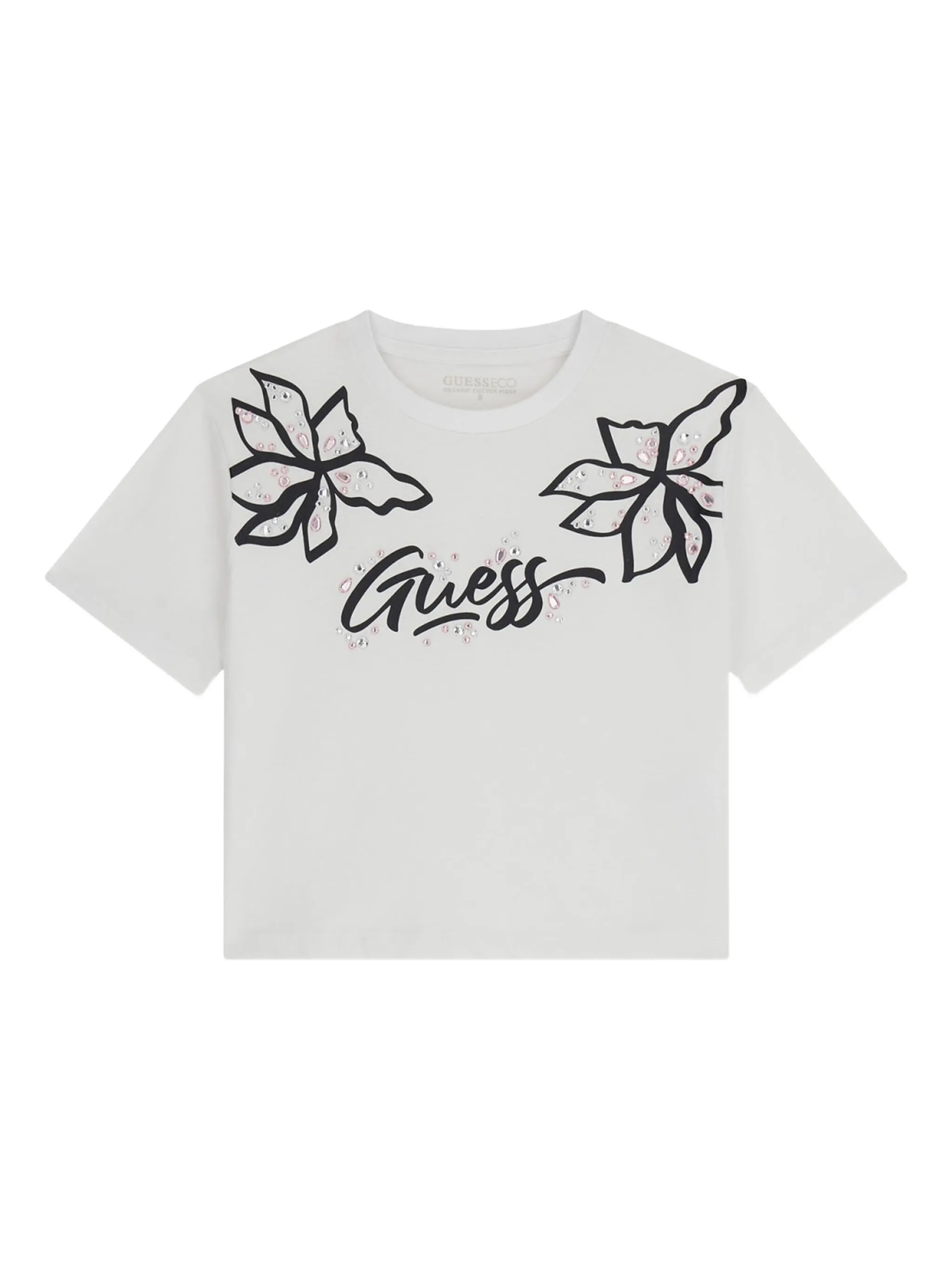 

Футболка с цветочным декором Guess Kids, белый