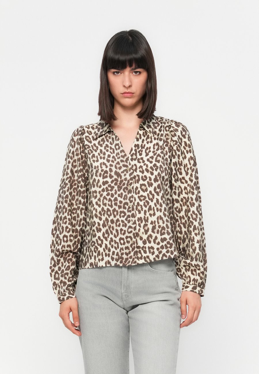 

Блуза JDY JDYBEATRICE LIFE V NECK SHIRT, Birch/Brown/Off-White