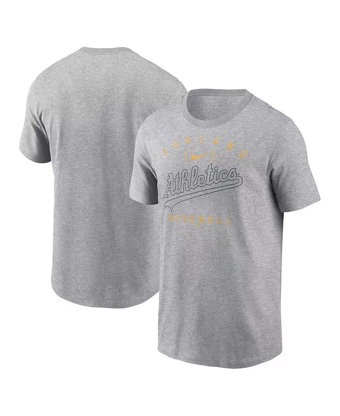 

Мужская футболка Heather Grey Oakland Athletics Home Team Athletic Arch Nike