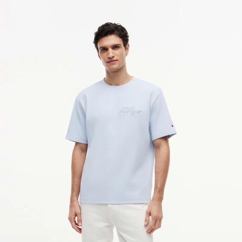 Футболка с круглым вырезом Tommy Hilfiger Light Blue — фото 4