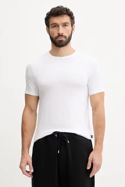 Футболка из вискозы TShirt RN 3P Bamboo BOSS, белый